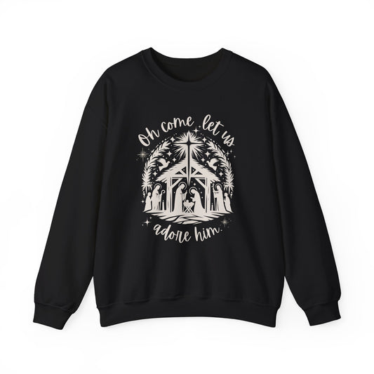 Oh Come, Let Us Adore Him - Crewneck Sweatshirt