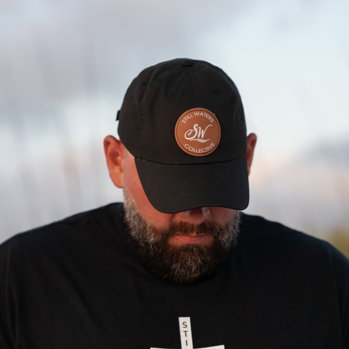 Still Waters Collective Adjustable Dad Hat with Leather Patch