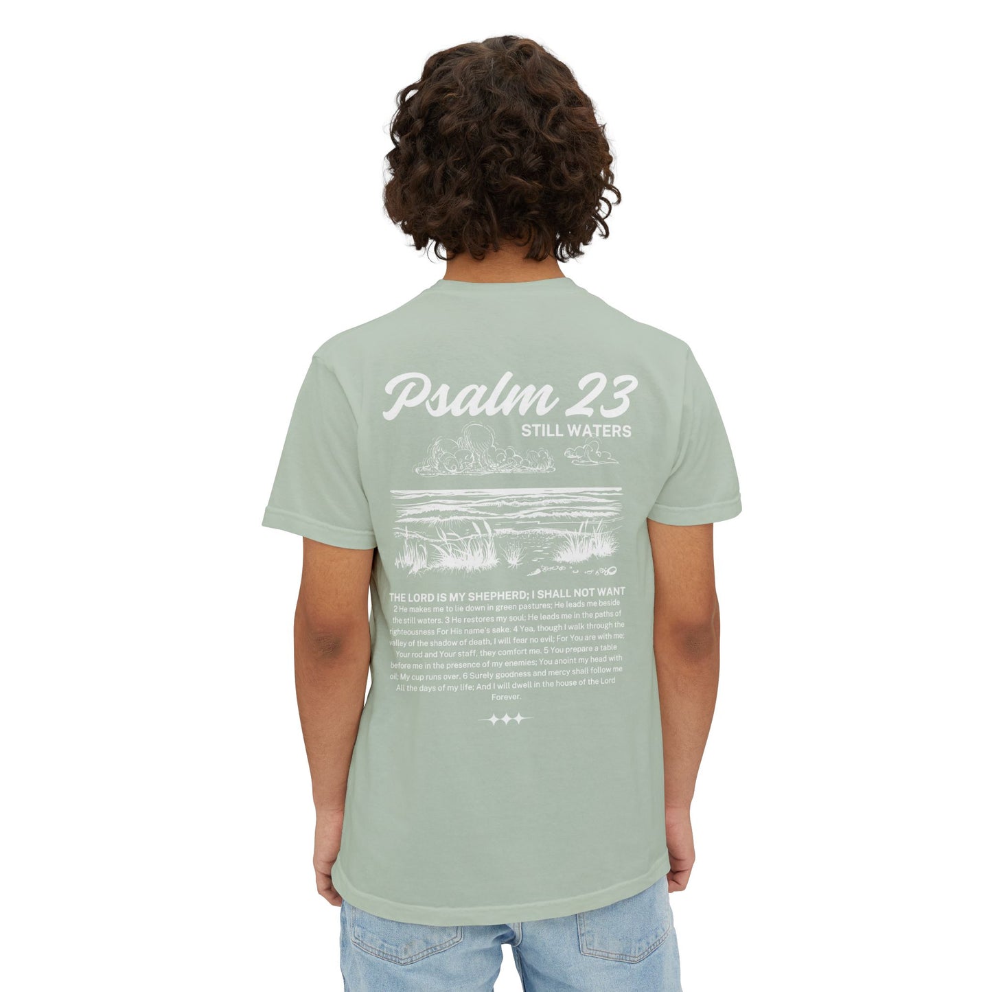 Psalm 23 Comfort Colors Unisex Pocket T-Shirt