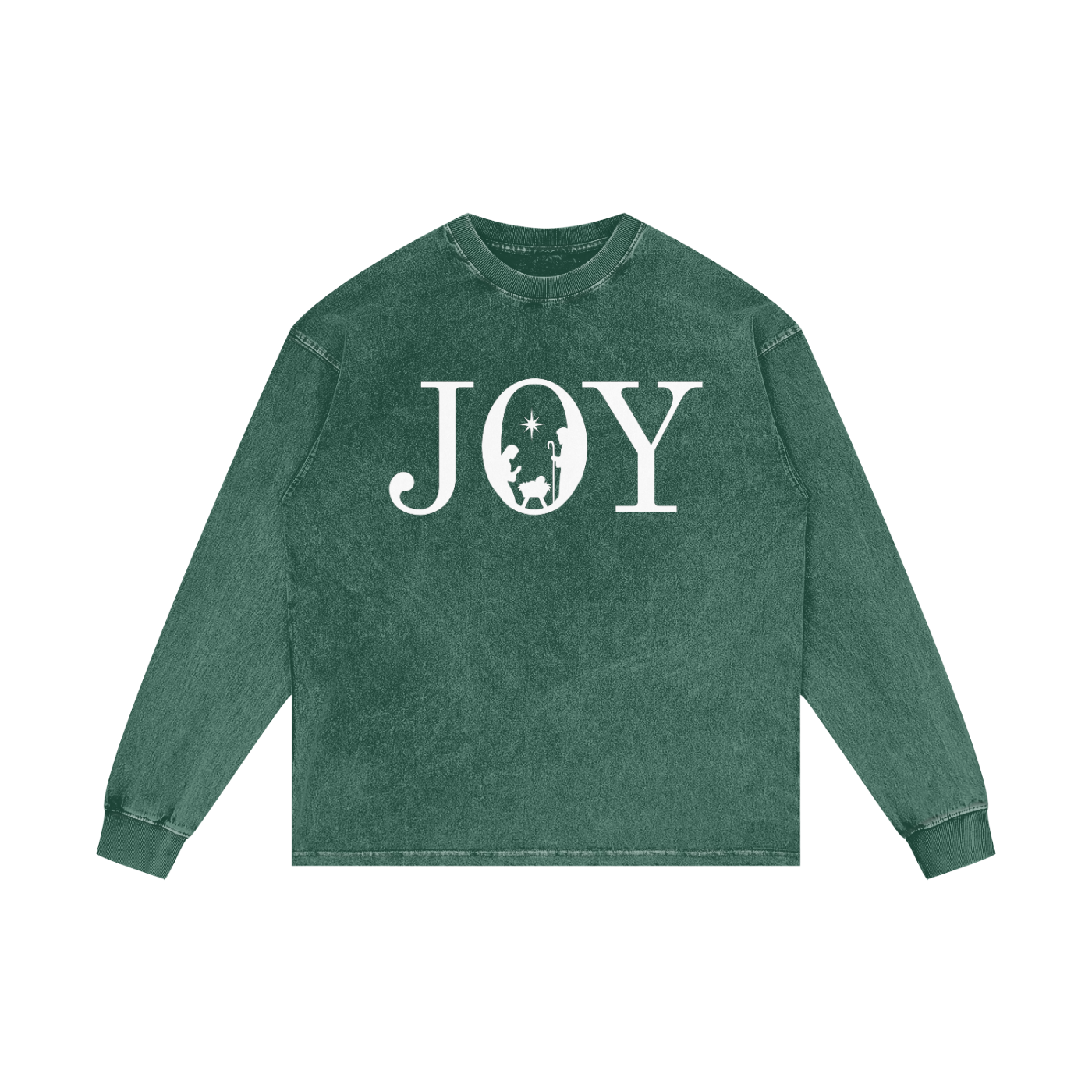 JOY Acid Wash Oversize Long Sleeve Tee