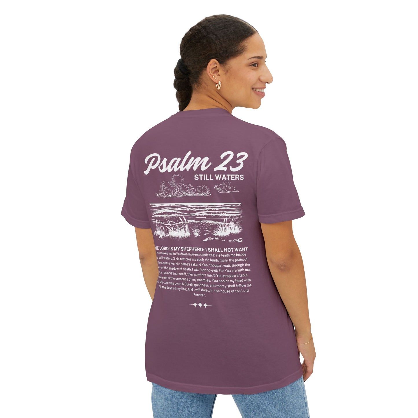 Psalm 23 Comfort Colors Unisex Pocket T-Shirt