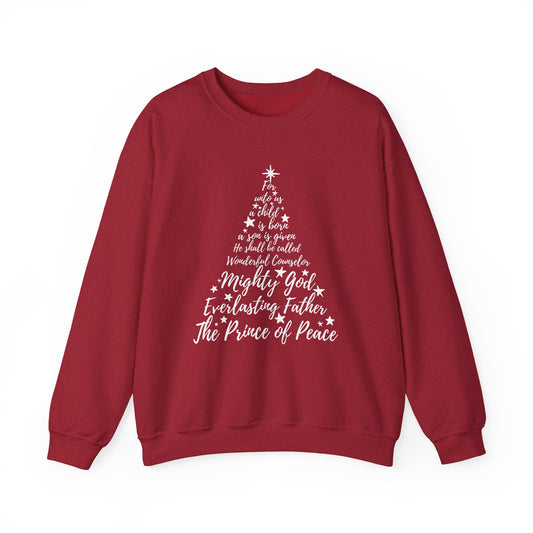 Prince of Peace Christmas Tree - Crewneck Sweatshirt