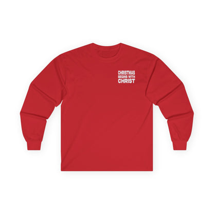 Christmas Begins with Christ - Long Sleeve Tee
