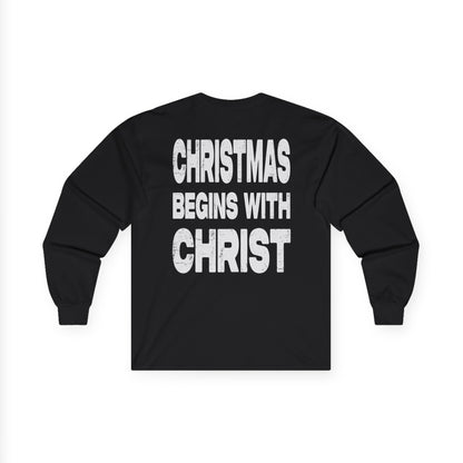 Christmas Begins with Christ - Long Sleeve Tee