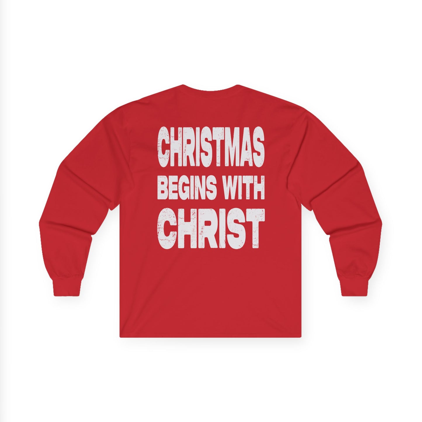 Christmas Begins with Christ - Long Sleeve Tee