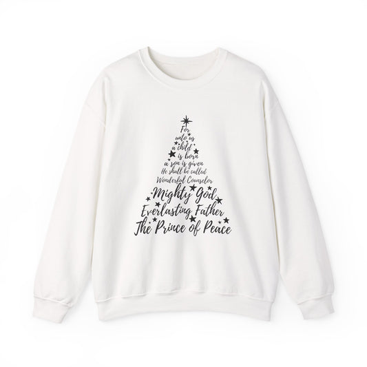Prince of Peace Christmas Tree - Crewneck Sweatshirt