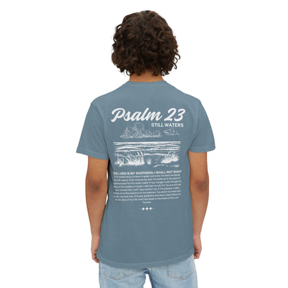 Psalm 23 Comfort Colors Unisex Pocket T-Shirt