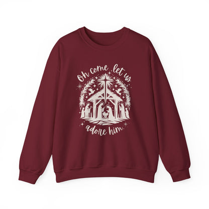 Oh Come, Let Us Adore Him - Crewneck Sweatshirt