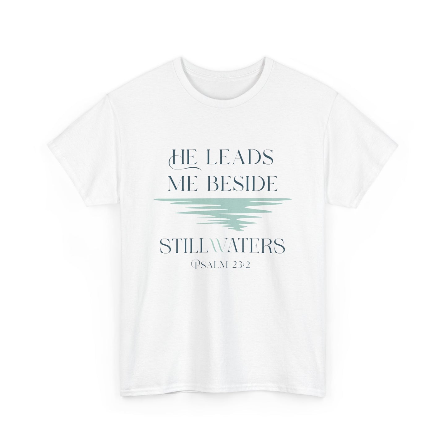 He Leads Me Unisex Cotton Tee