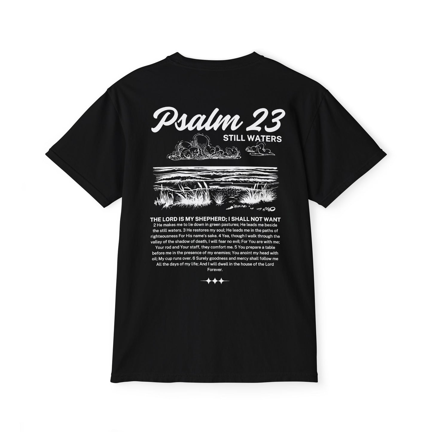 Psalm 23 Comfort Colors Unisex Pocket T-Shirt