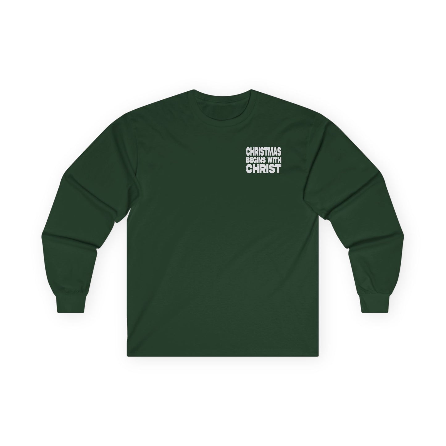 Christmas Begins with Christ - Long Sleeve Tee