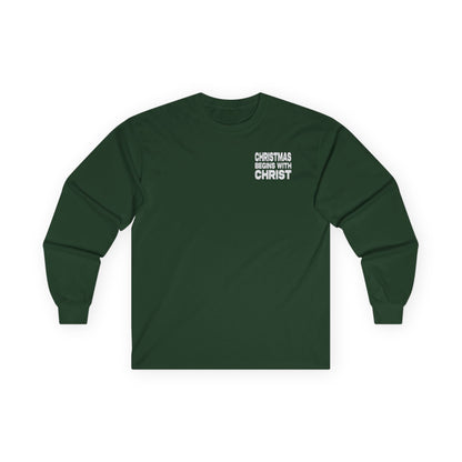 Christmas Begins with Christ - Long Sleeve Tee