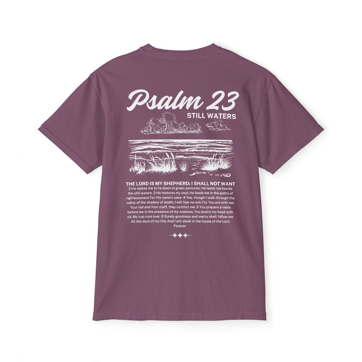 Psalm 23 Comfort Colors Unisex Pocket T-Shirt