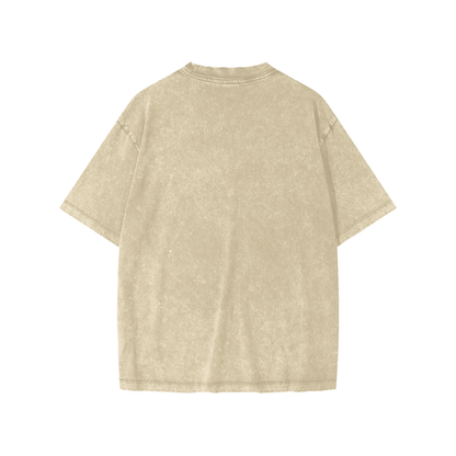 YOUTH SW Cross Acid Wash Oversized Tee