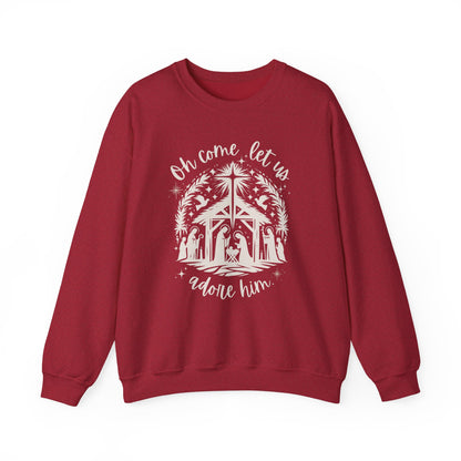 Oh Come, Let Us Adore Him - Crewneck Sweatshirt