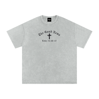 The Good News Oversized Acid Wash Tee