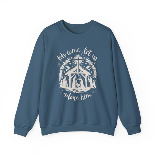 Oh Come, Let Us Adore Him - Crewneck Sweatshirt