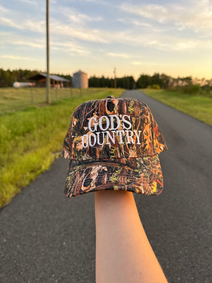 Camo God's Country Five Panel Trucker Hat