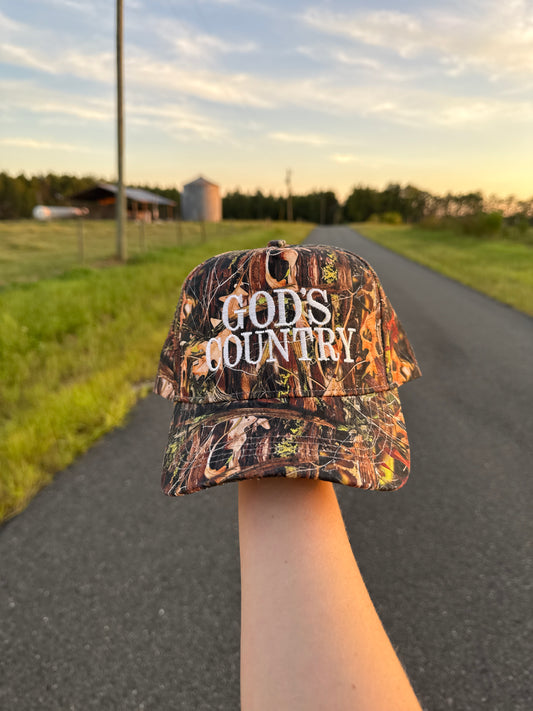 Camo God's Country Five Panel Trucker Hat