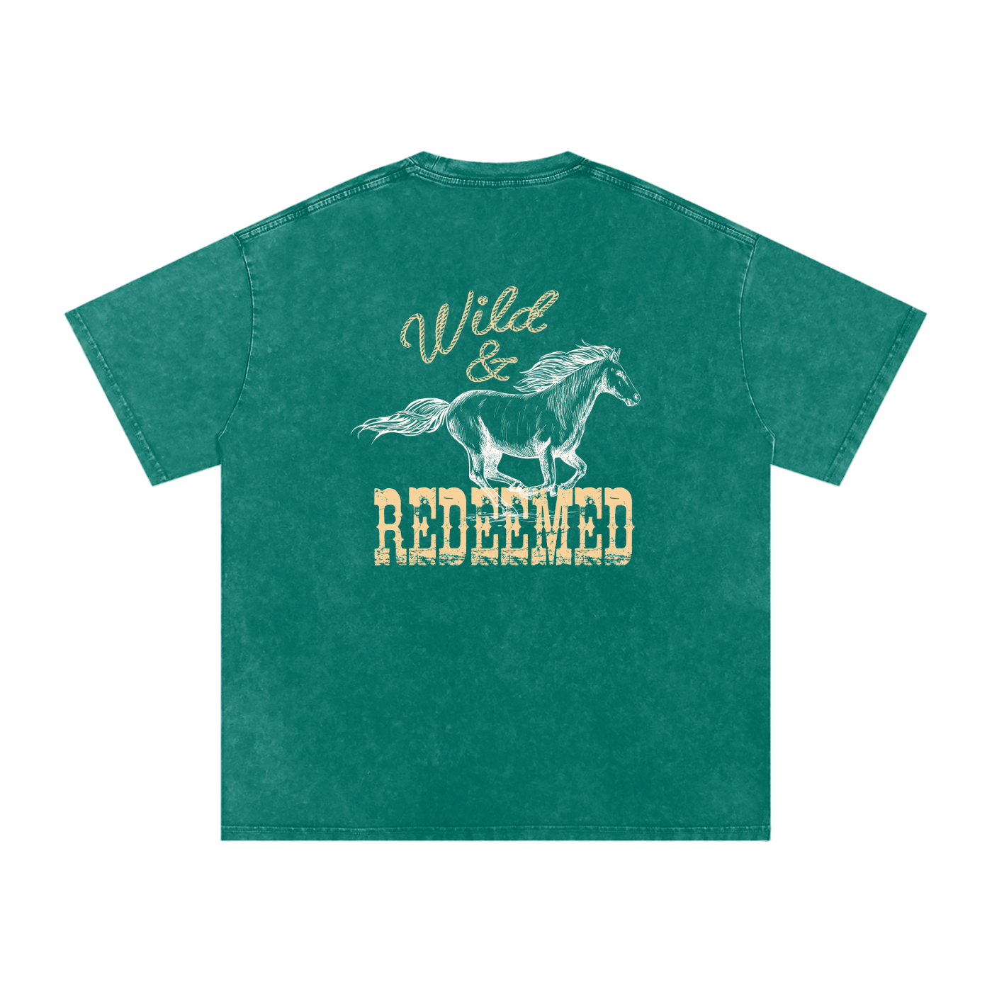 Wild & Redeemed Acid Washed Oversized Tee