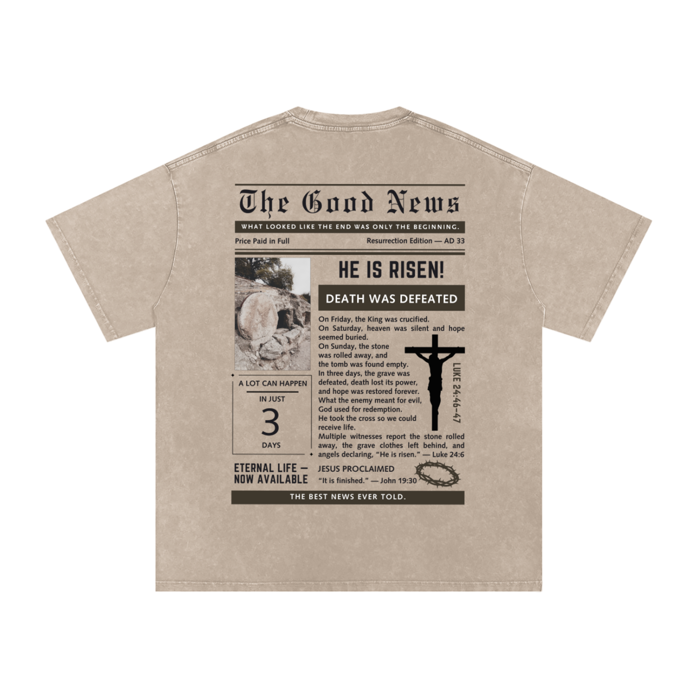 The Good News Oversized Acid Wash Tshirt