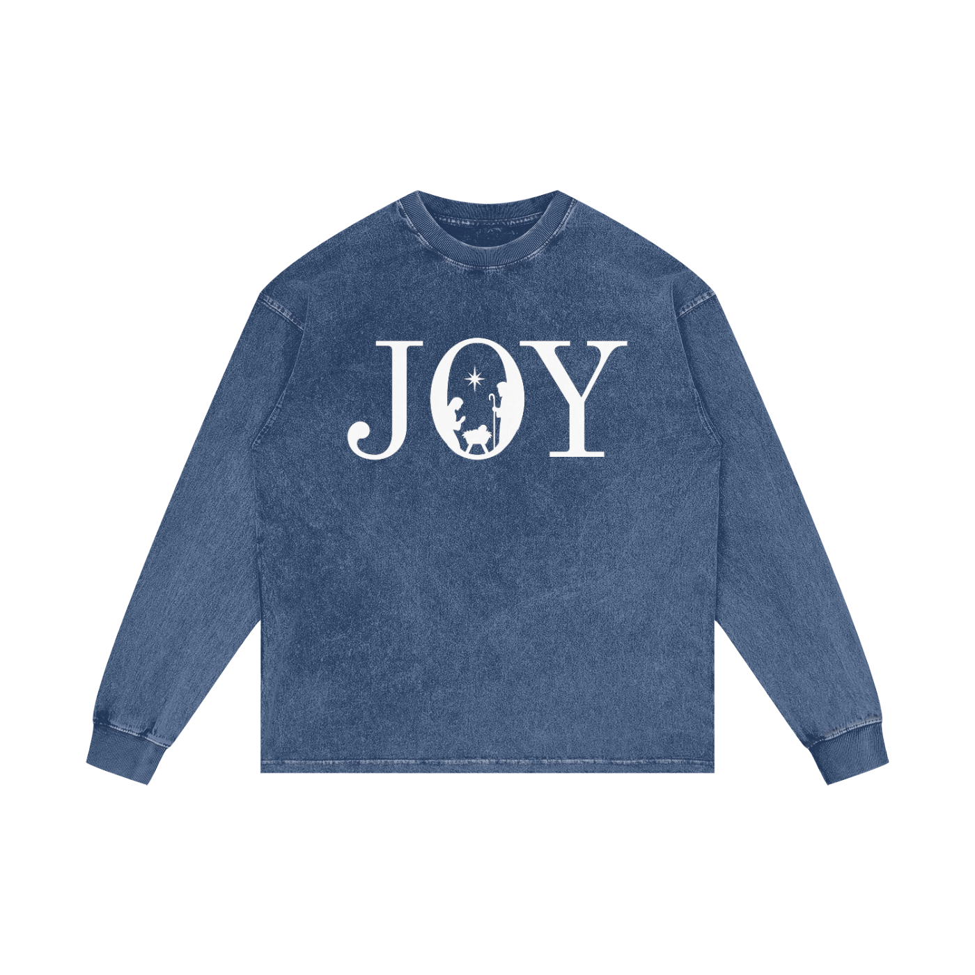 JOY Acid Wash Oversize Long Sleeve Tee